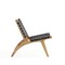 Manhattan Comfort Maintenon Leatherette Accent Chair in Black with Nature Feet ACCA03-NA - alternate 4